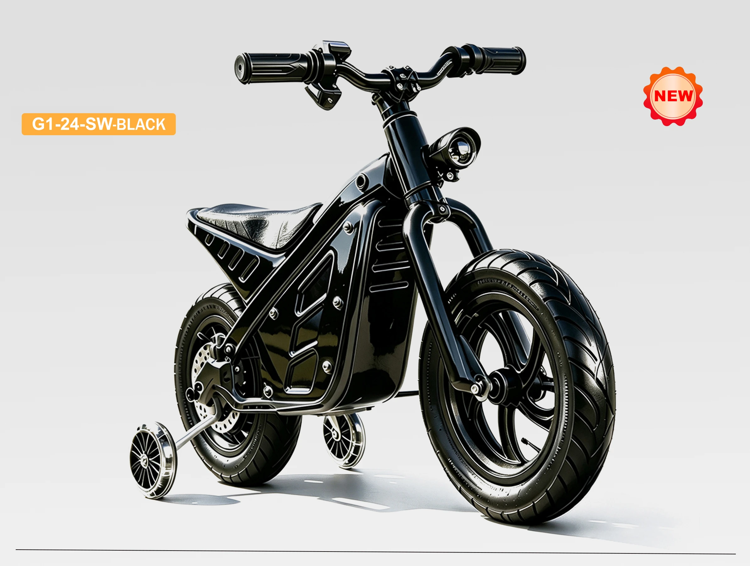 G1-24-SW black motorcycle view from KMS brochure