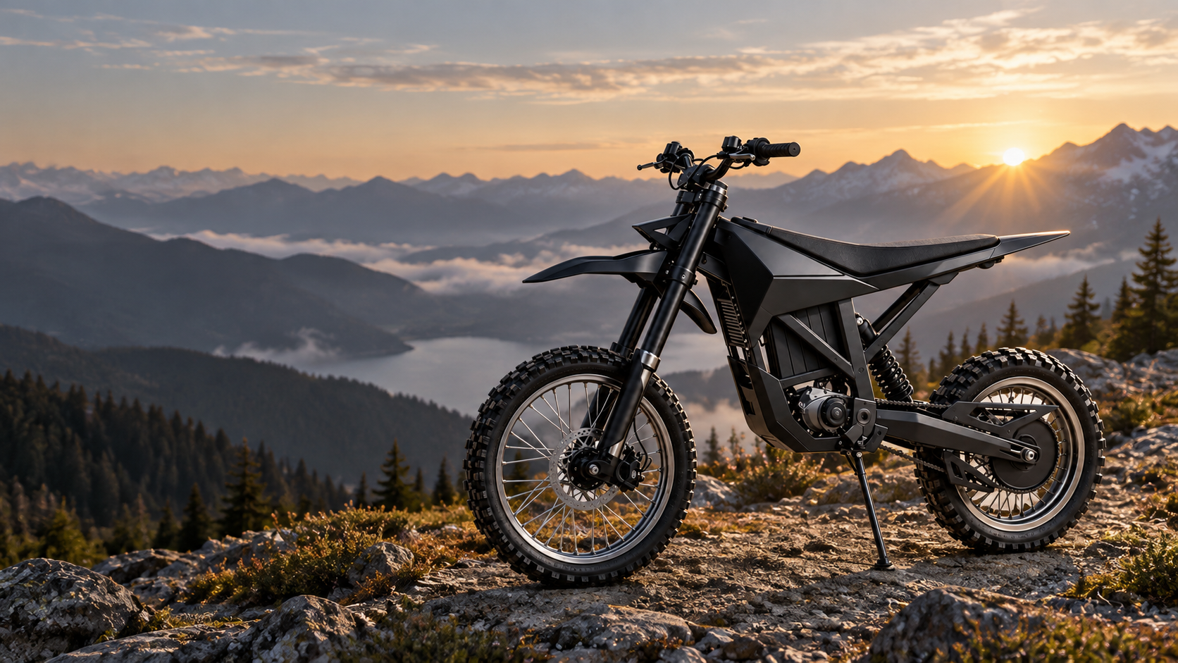 Electric off-road riding scene